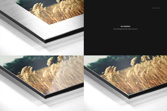 Dibond & Acrylic Closeups Mockup Set