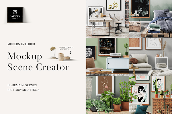 Daenty Scene Creator Modern Interior Creative Scene Creator Mockups Creative Market