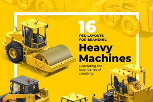 Download 16 Psd Heavy Machines Mockup 360 05 Creative Illustrator Templates Creative Market