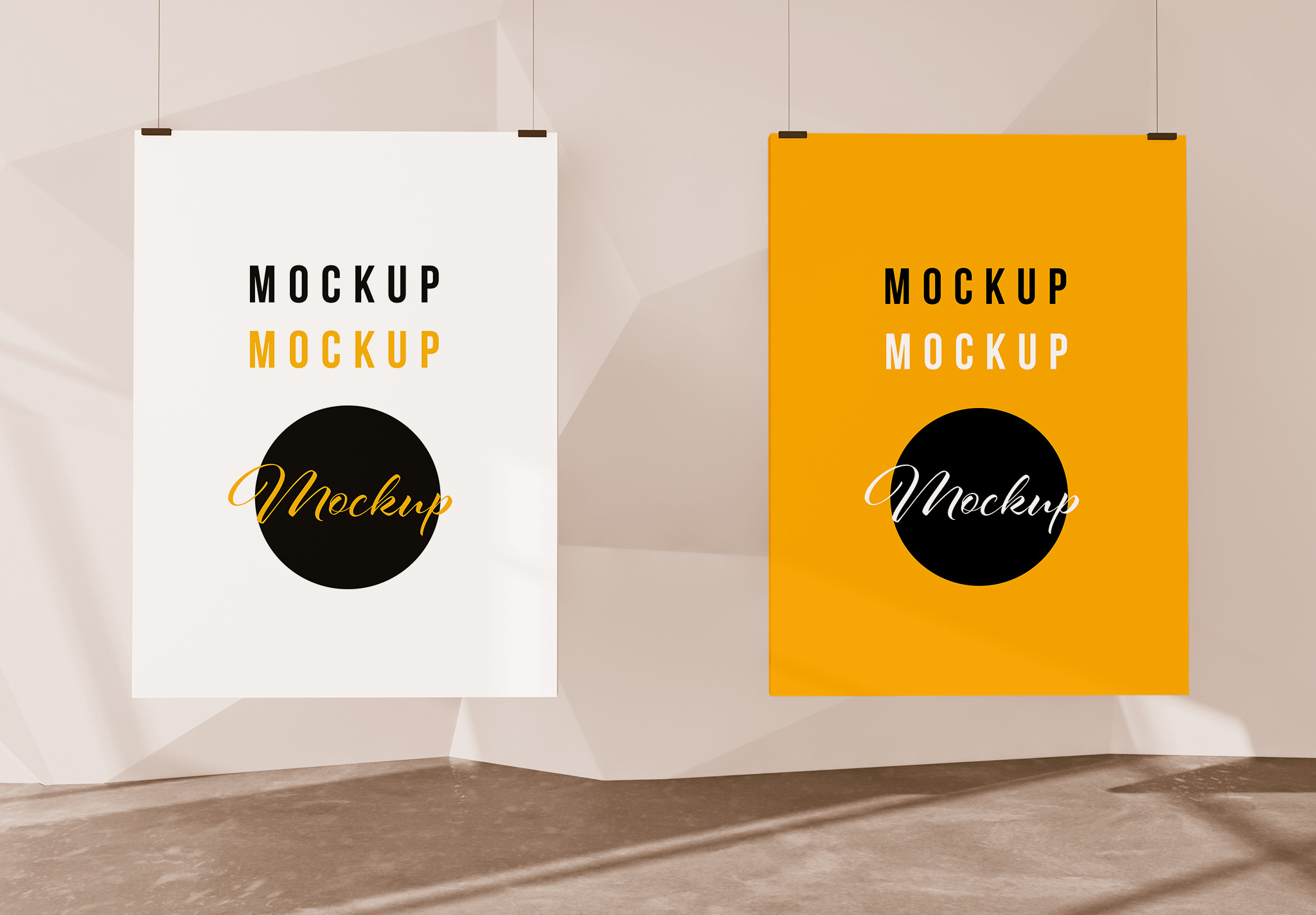 Two poster Mock Up | Print Templates ~ Creative Market