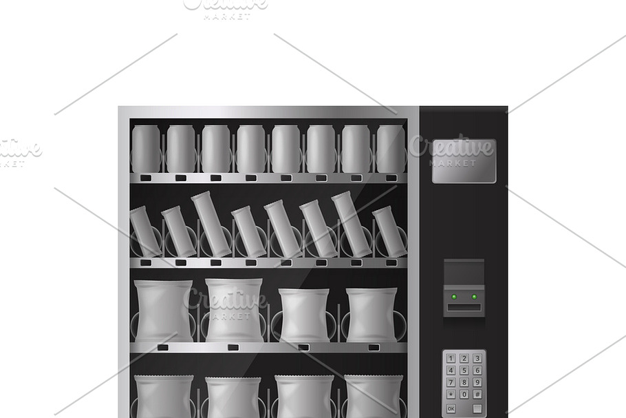 Download Monochrome Vending Machine Pre Designed Photoshop Graphics Creative Market