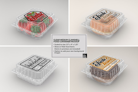 Download Medium Clamshell Packaging Mockup Creative Photoshop Templates Creative Market