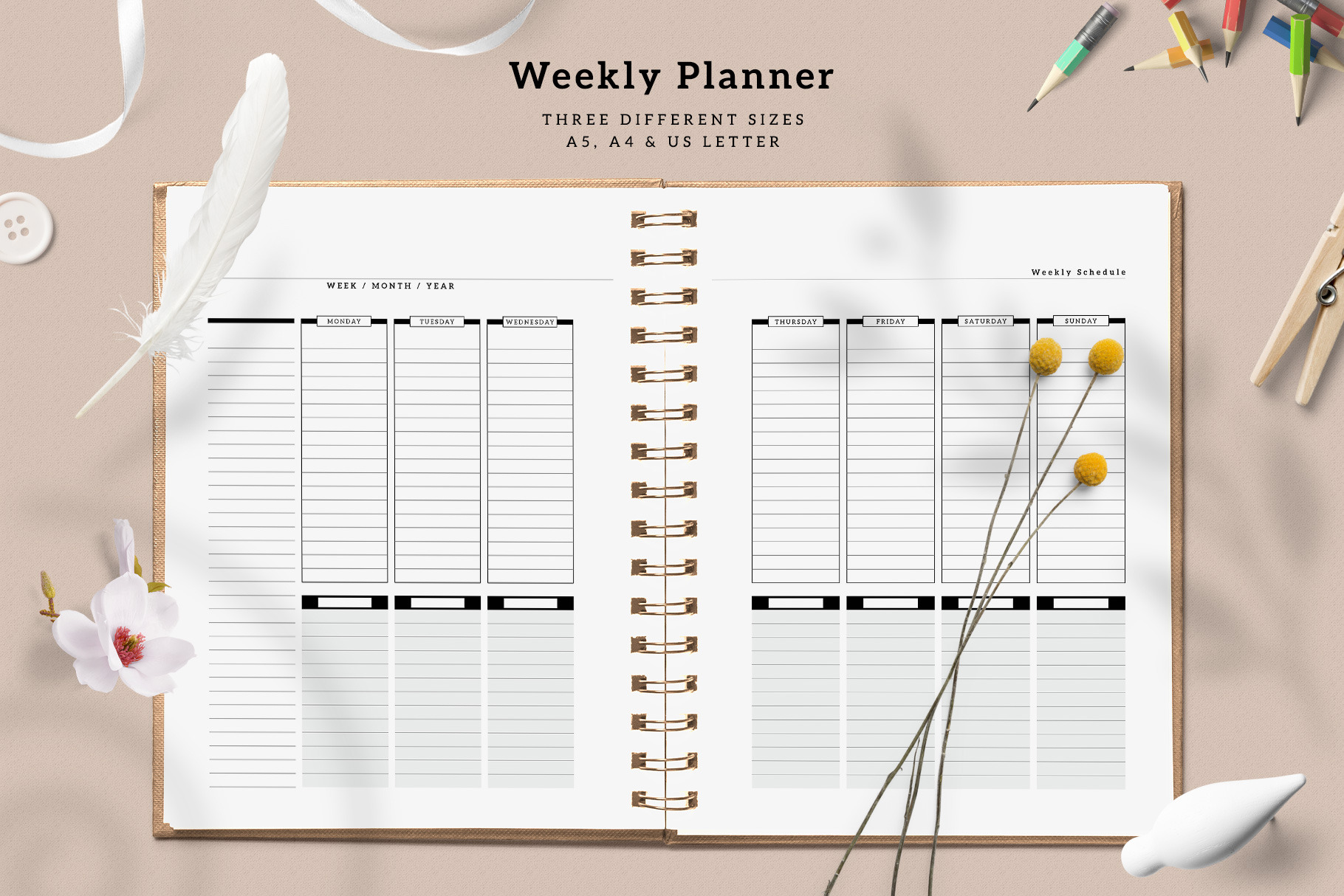 Two-Page Weekly Spread Tutorial ⋆ The Petite Planner