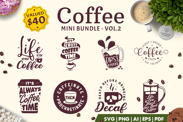 Download Coffee Svg Bundle Coffee Bundle V3 Pre Designed Photoshop Graphics Creative Market