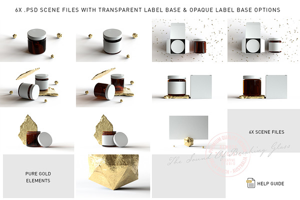 Download Amber Glass Jar & Box Mock-Up Vol.2 | Creative Photoshop ...