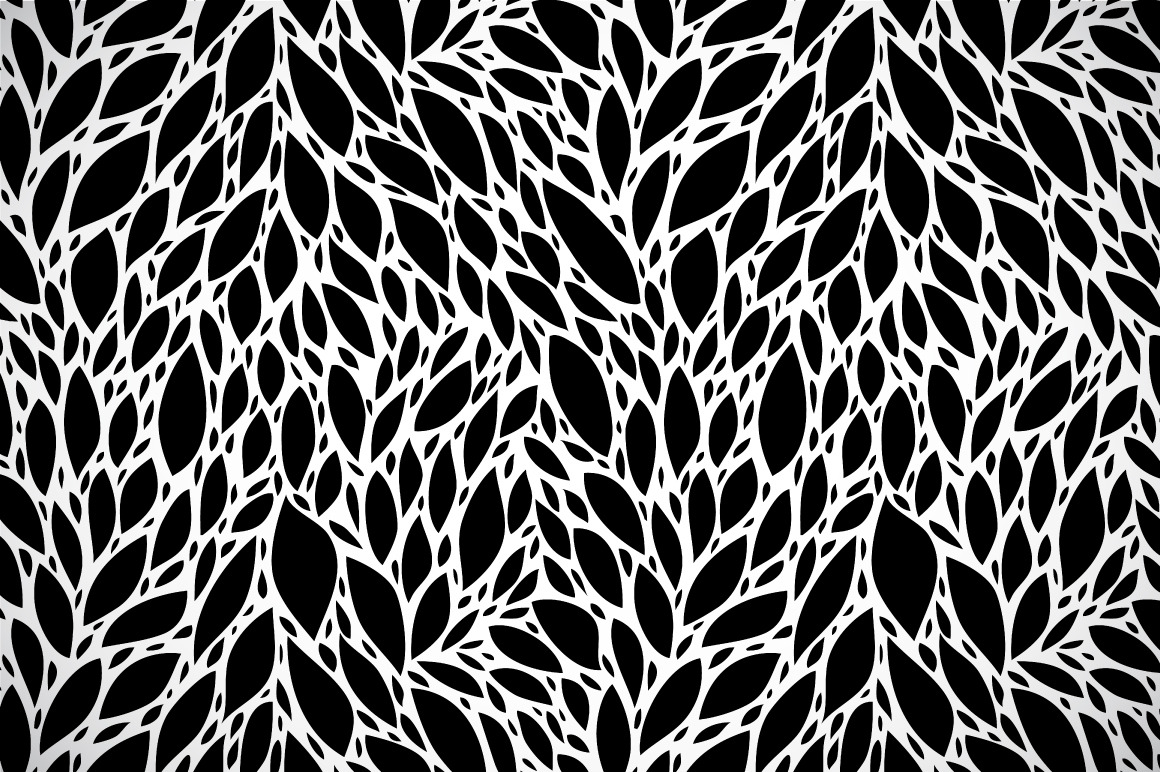 Black and white leaves pattern | Graphic Patterns ~ Creative Market