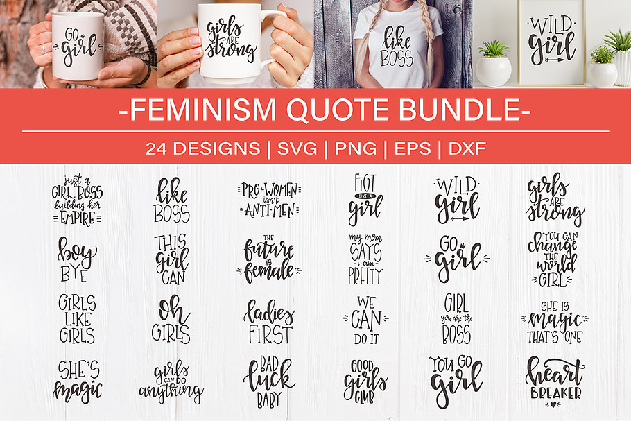 Feminism Svg Bundle Design Set Pre Designed Vector Graphics Creative Market