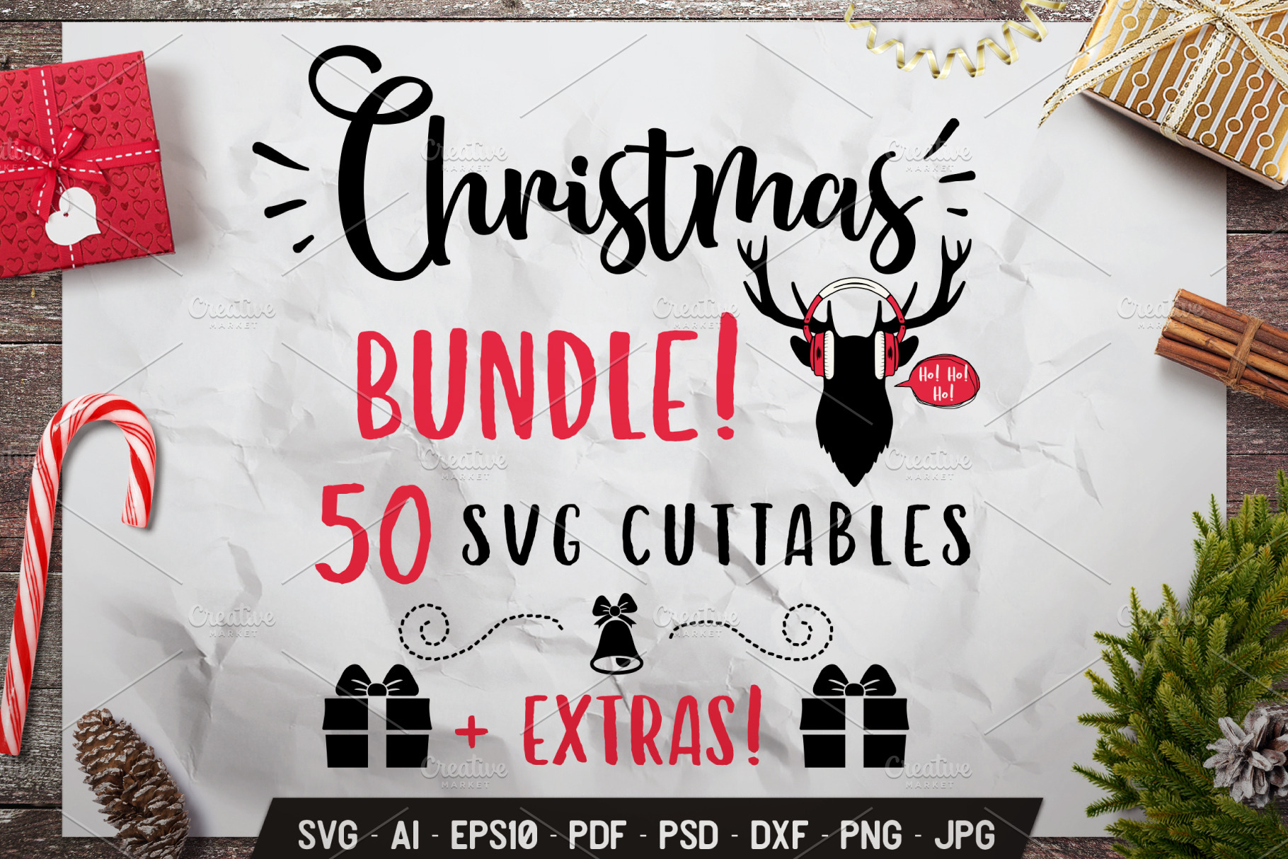 Download 50 Christmas Svg Bundle Quotes Pre Designed Photoshop Graphics Creative Market PSD Mockup Templates