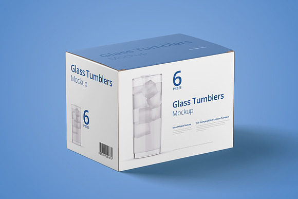 Download Clear Glass And Box Mockup Creative Photoshop Templates Creative Market