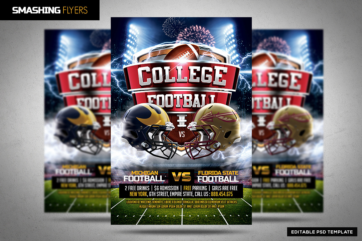 Super Bowl Flyer Template PSD (Photoshop) - Creative Flyers