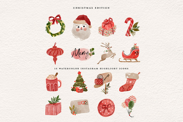 Download Christmas Instagram Highlight Icons Creative Market 3D SVG Files Ideas | SVG, Paper Crafts, SVG File