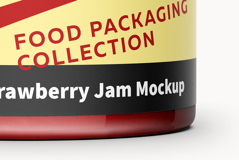 Download Glass Jar with Strawberry Jam Mockup | Creative Photoshop ...