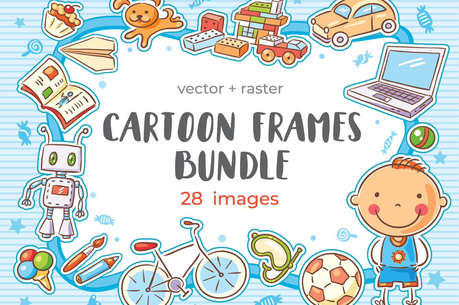 Cartoon frames bundle | Pre-Designed Photoshop Graphics ~ Creative Market