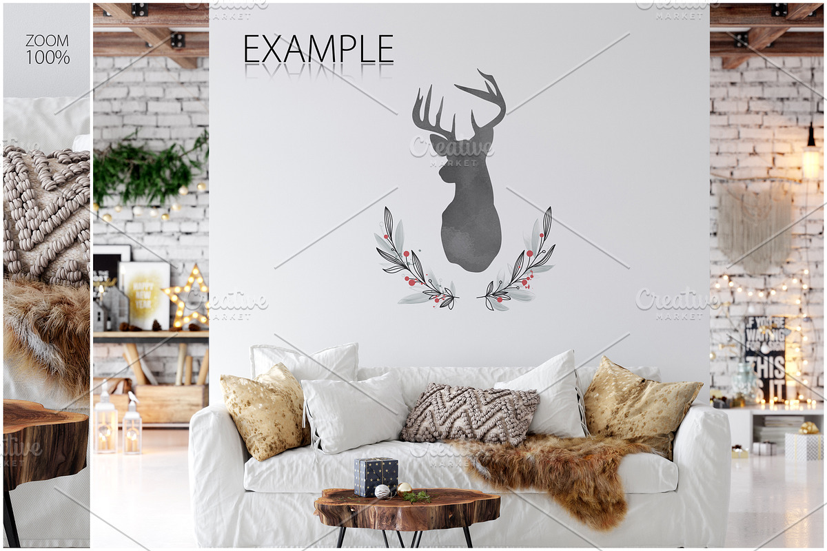 Download Christmas Frame & Wall Mockup Bundle | Creative Photoshop ...