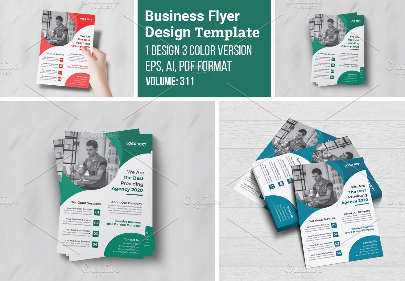 Creative Business Flyer Template Creative Illustrator Templates Creative Market