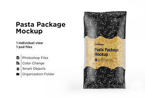 Download Farfalle Pasta Package Mock Up Creative Photoshop Templates Creative Market