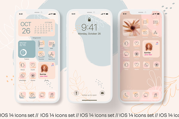 Aesthetic Ios 14 Icons Set Custom Designed Icons Creative Market