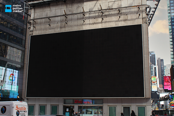 Download NYC Times Square Billboard Mockup | Creative Canva Templates ~ Creative Market