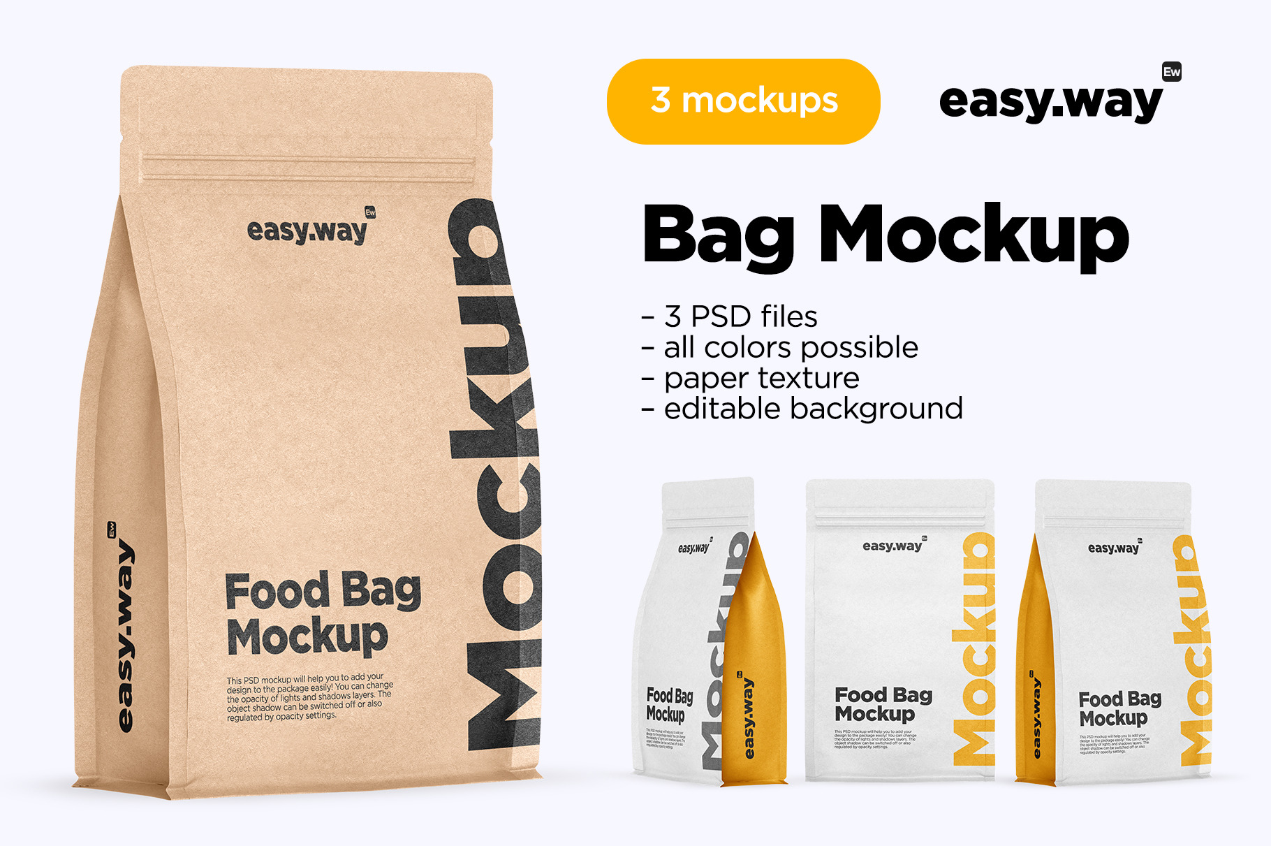 Food Bag PSD Mockup  Packaging Mockups ~ Creative Market