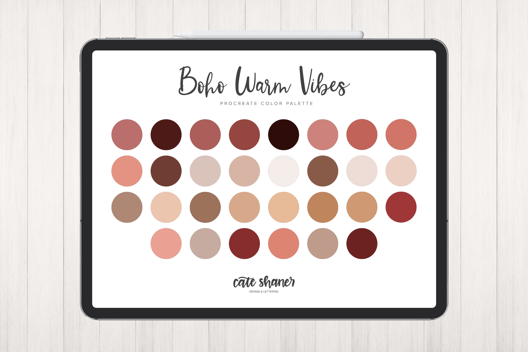 Boho Warm Vibes Procreate Palette | Color Palettes ~ Creative Market