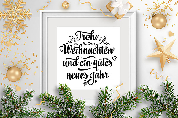 Frohe Weihnachten Christmas Svg Creative Market