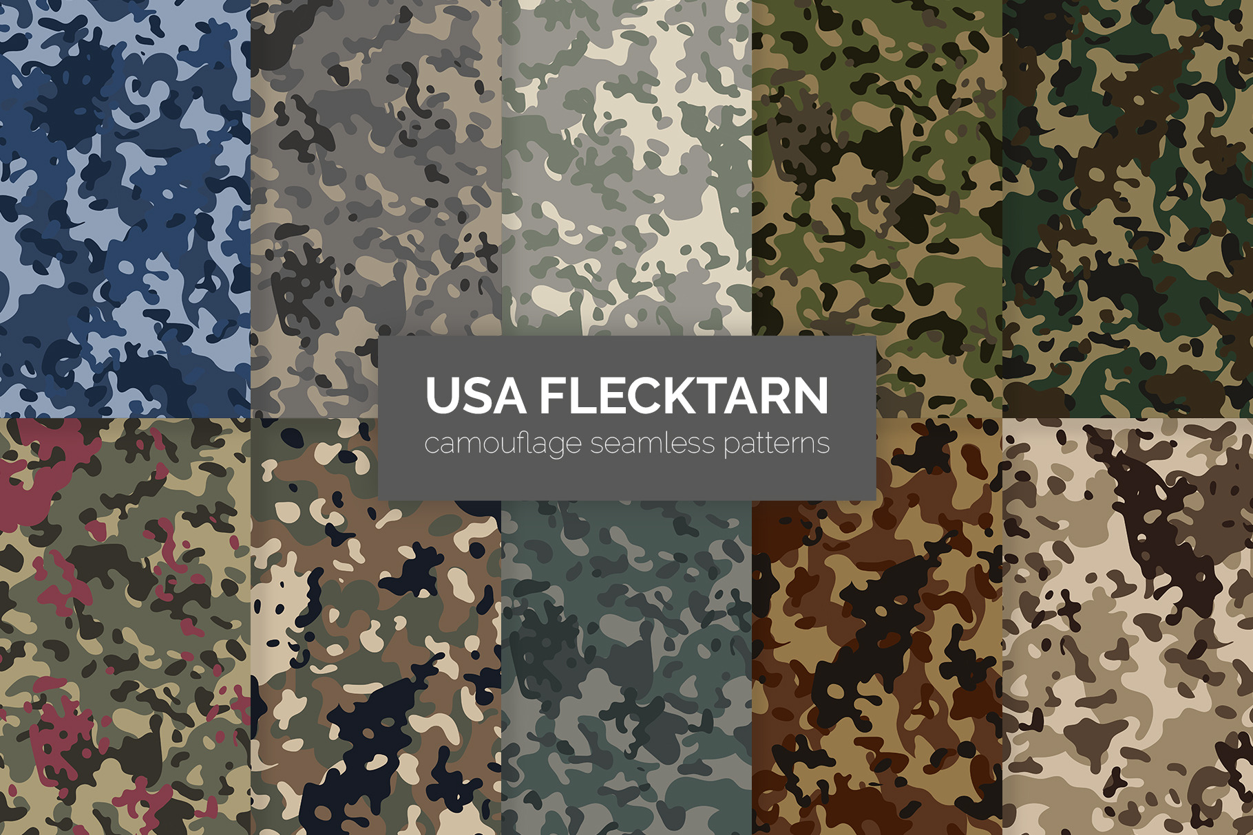 USA Flecktarn Camouflage Patterns | Graphic Patterns ~ Creative Market