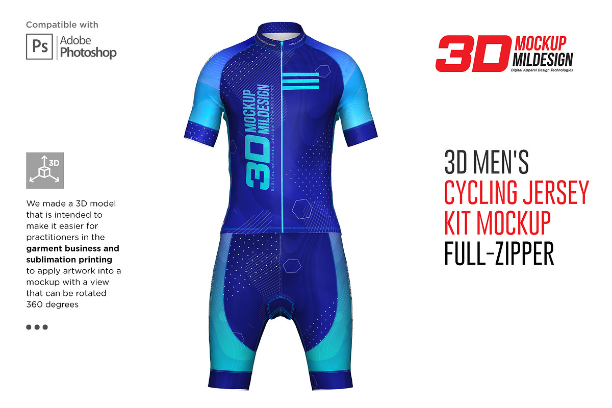 Download Men's Cyling Jersey Kit Mockup | Creative Photoshop ...