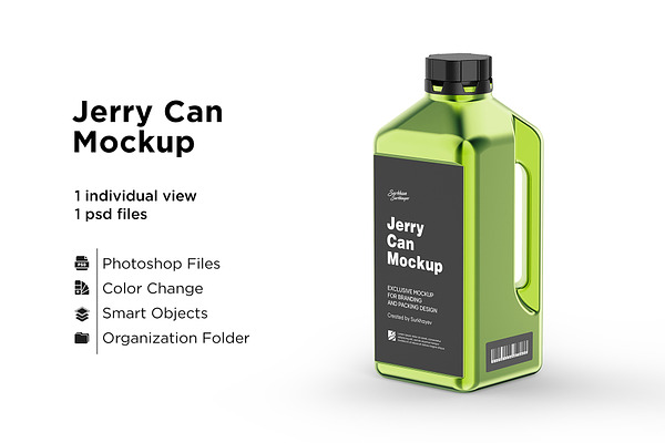 Download Transparent Plastic Jerry Can Mockup Creative Photoshop Templates Creative Market