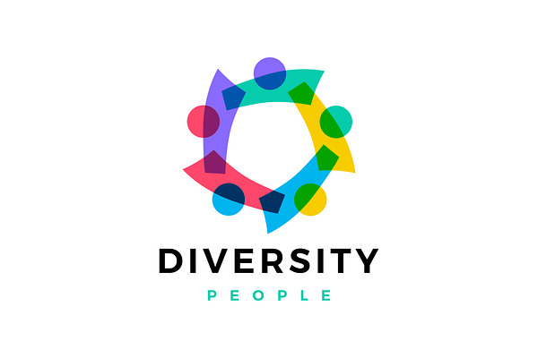 diversity people logo | Creative Illustrator Templates ~ Creative Market