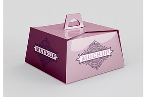 Download Cake Box Mock Up Quick View | Creative Photoshop Templates ...