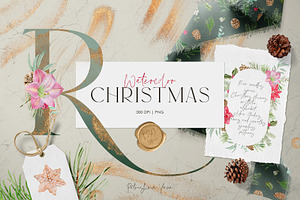 Download Christmas Magic Watercolor Set Pre Designed Photoshop Graphics Creative Market