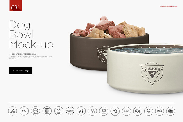 Download Dog Bowl Mock Up Creative Photoshop Templates Creative Market