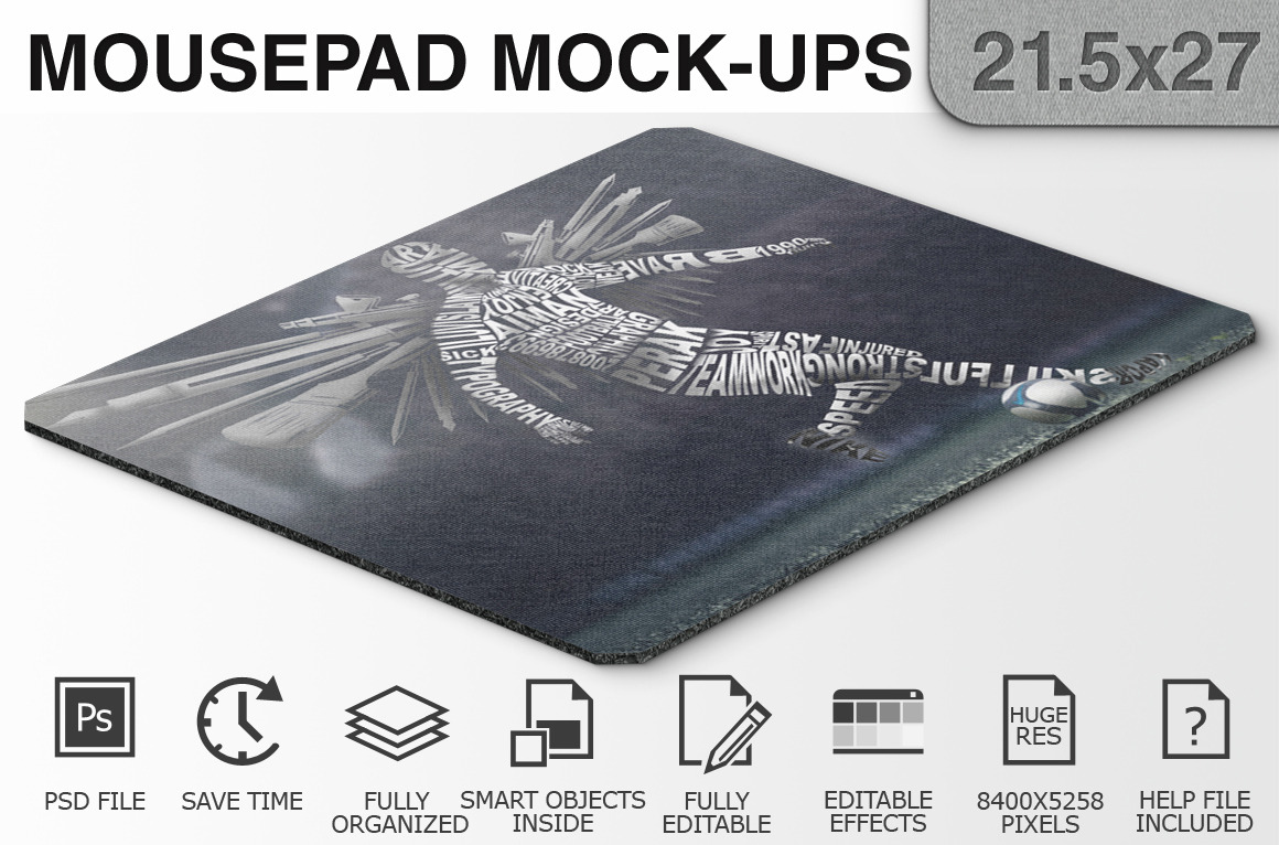 Download Mouse Pad Mockups - 21.5 x 27 - 3 | Creative Photoshop Templates ~ Creative Market