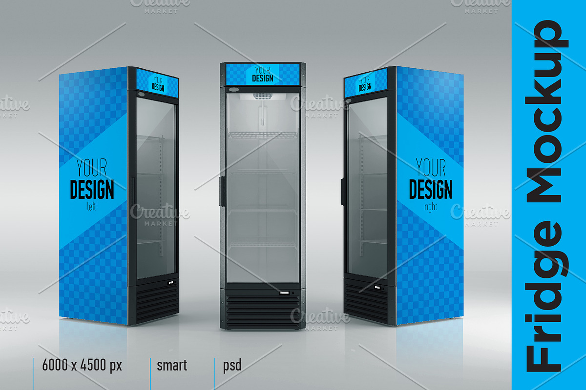 Download Fridge Mockup Template. Refrigerator | Creative Photoshop ...