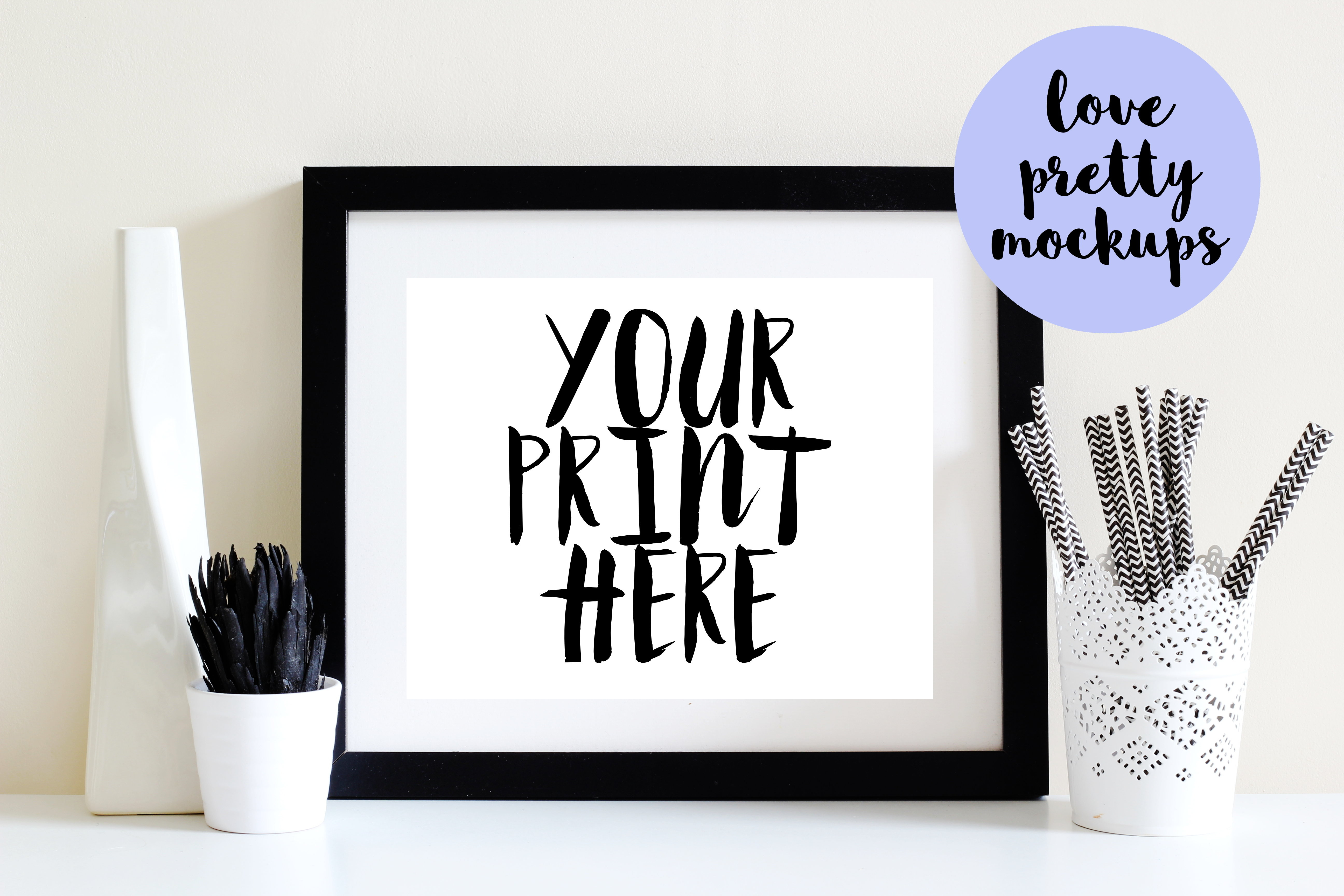 8X10 BLACK FRAME LANDSCAPE MOCKUP | Graphics ~ Creative Market