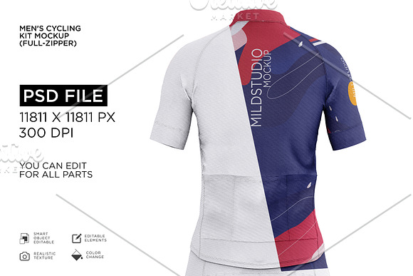 Men S Cyling Jersey Kit Mockup Creative Photoshop Templates Creative Market