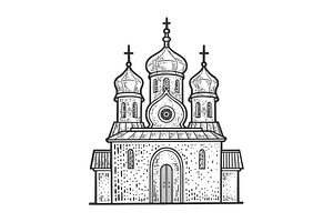 Medieval Church Drawing | Pre-Designed Illustrator Graphics ~ Creative ...