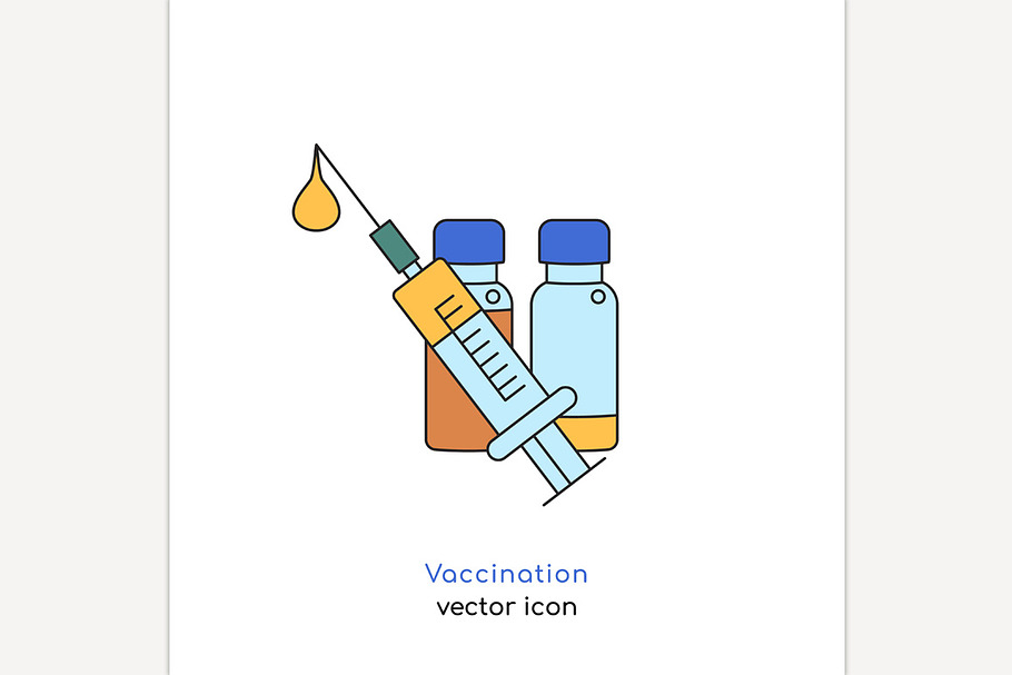 Vaccination vector icon. | Pre-Designed Photoshop Graphics ~ Creative