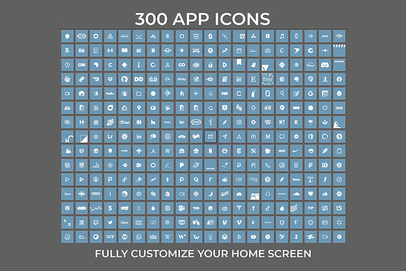 300 Carolina Blue Ios 14 Icon Pack Custom Designed Icons Creative Market