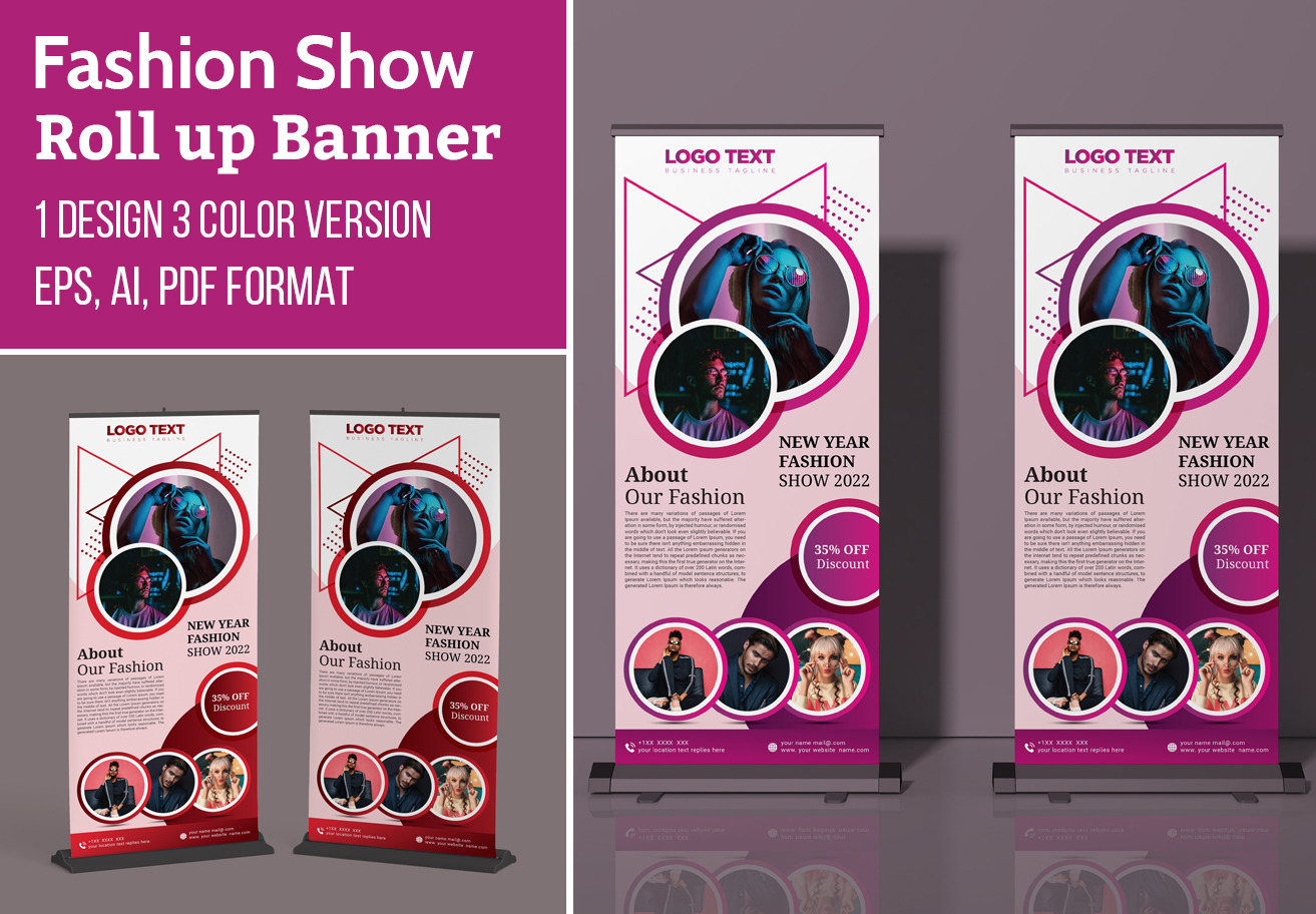 Pull up banner template pdf