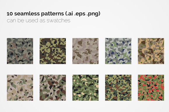 Camo Repeating Seamless Pattern