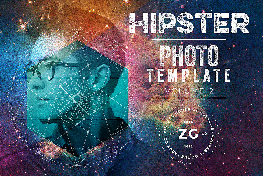 Download Hipster Photo Template V 2 Creative Photoshop Templates Creative Market PSD Mockup Templates