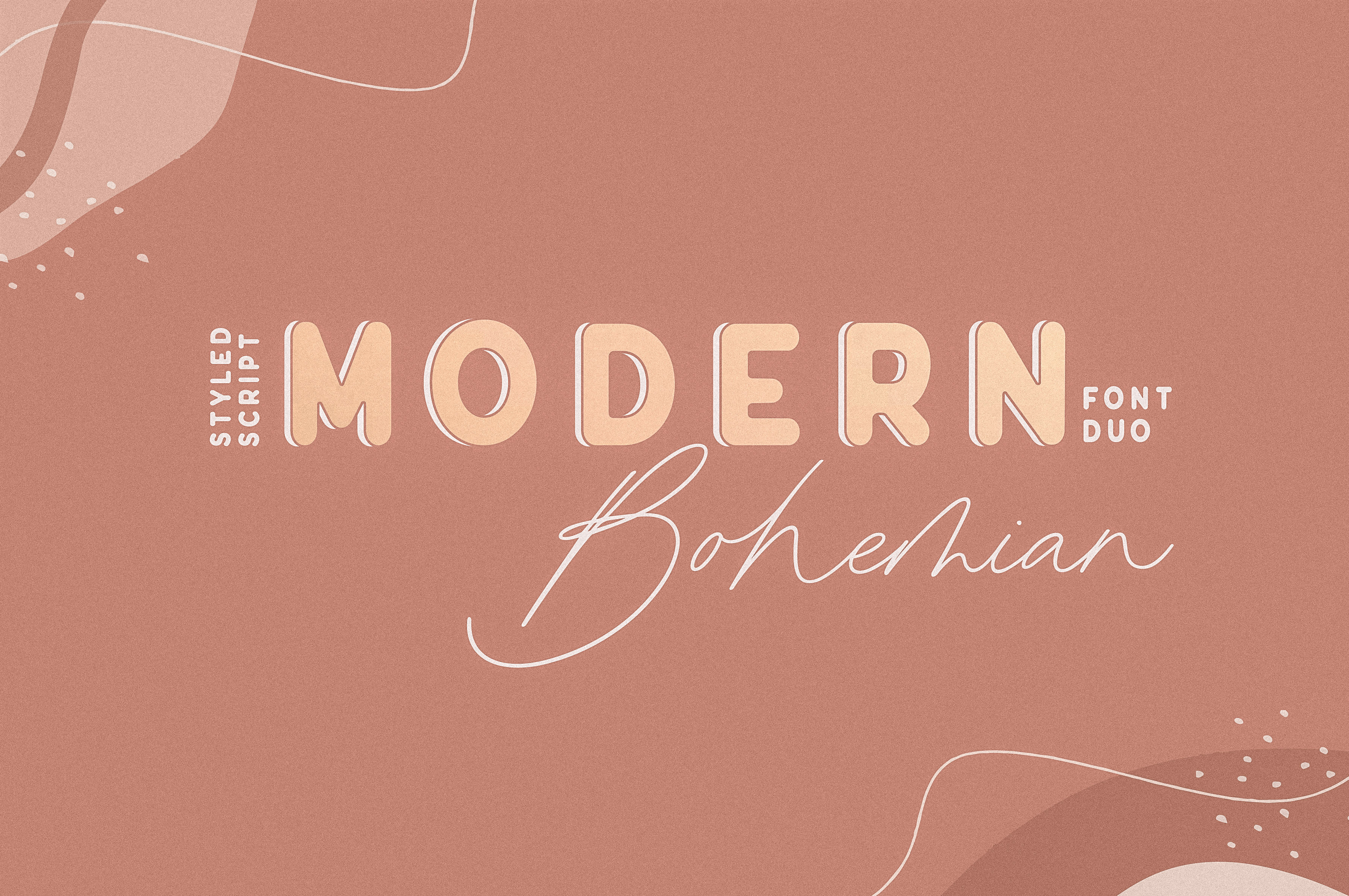 Modern Bohemian Font Duo | Stunning Script Fonts ~ Creative Market