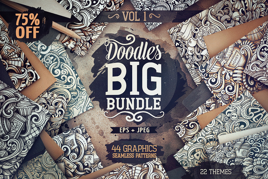 Download 75 Big Graphics Patterns Bundle 2 Pre Designed Photoshop Graphics Creative Market