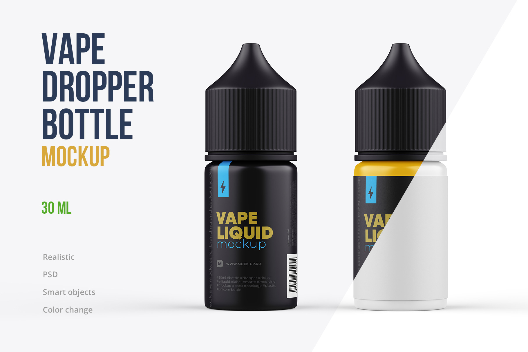 Download Vape Dropper Bottle Mockup 30ml Creative Photoshop Templates Creative Market