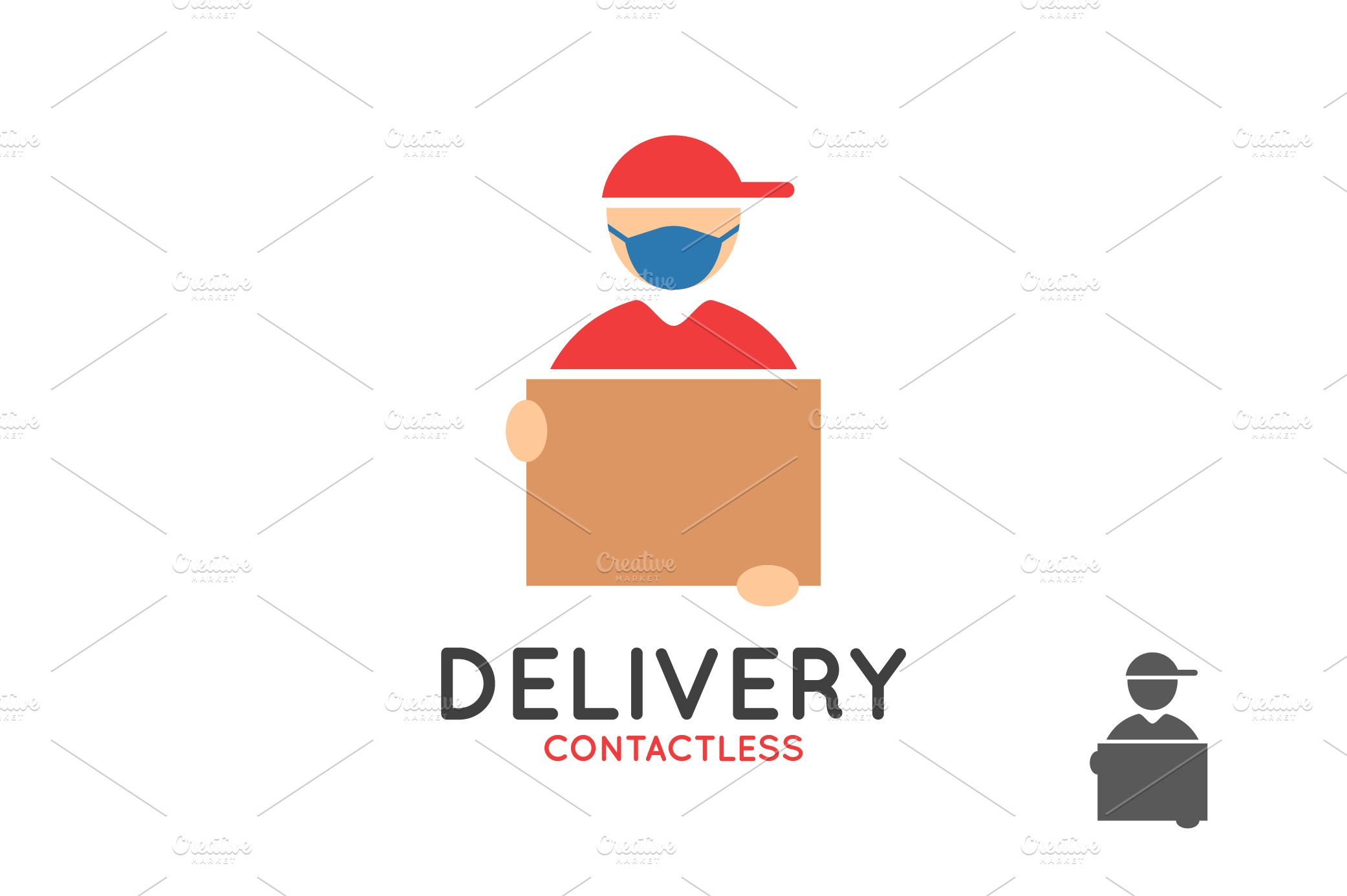 Safe delivery logo. | Food Illustrations ~ Creative Market