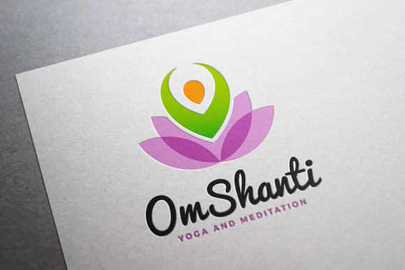 Om Shanti Yoga And Meditation Logo Creative Illustrator Templates Creative Market