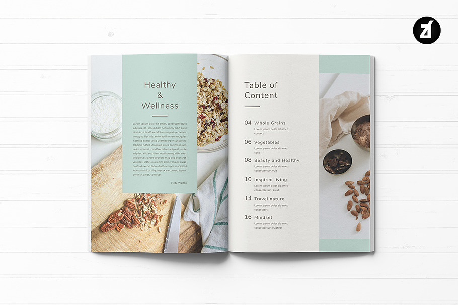 Healthy Lifestyle Magazine | Creative InDesign Templates ~ Creative Market