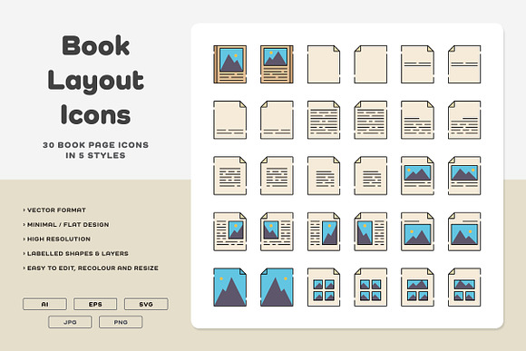 Book Page Layouts Pre Designed Illustrator Graphics Creative Market