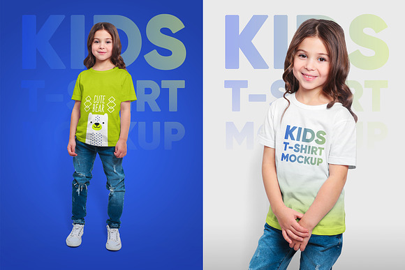 Download Mixed Kids T Shirt Psd Mockups Creative Product Mockups Creative Market